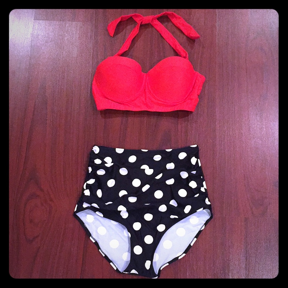 Vintage High Waist Pin-Up style Bikini